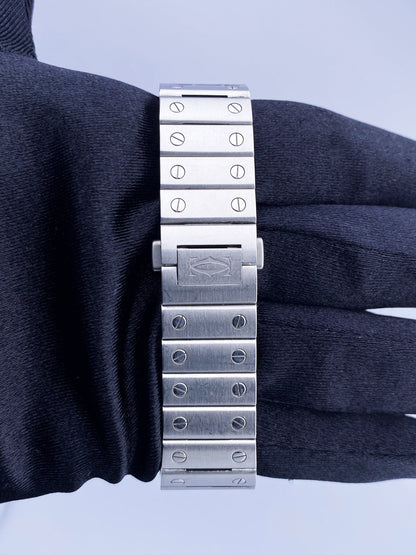 Cartier Santos De WSSA0029 Medium Steel Watch Box Papers - Virtual
