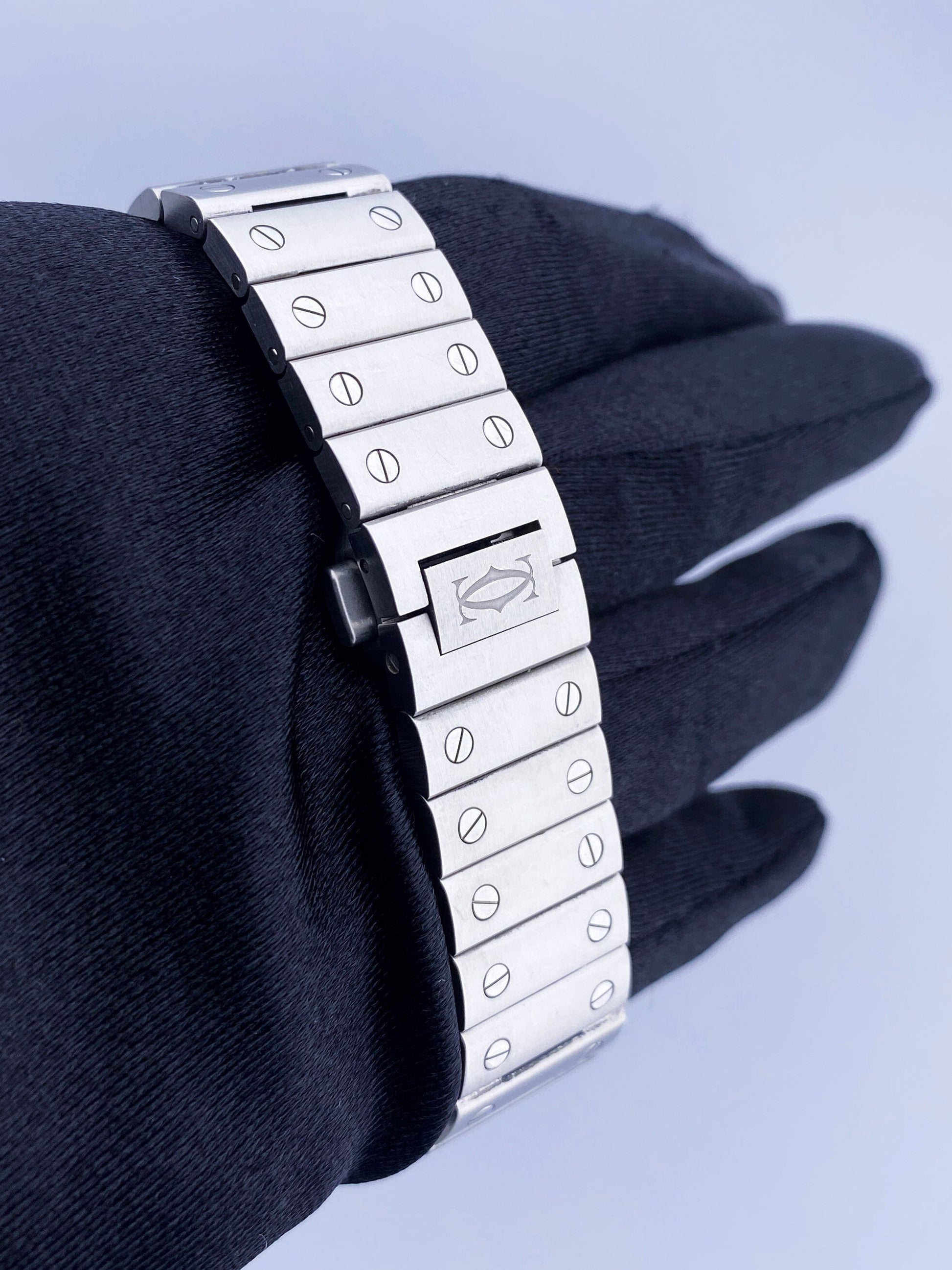 Cartier Santos De WSSA0029 Medium Steel Watch Box Papers - Virtual