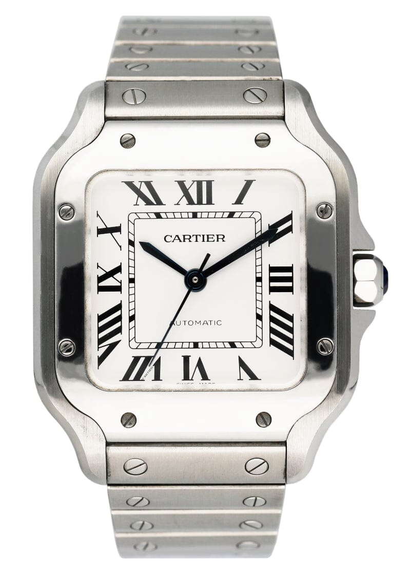 Cartier Santos De WSSA0029 Medium Steel Watch Box Papers - Virtual