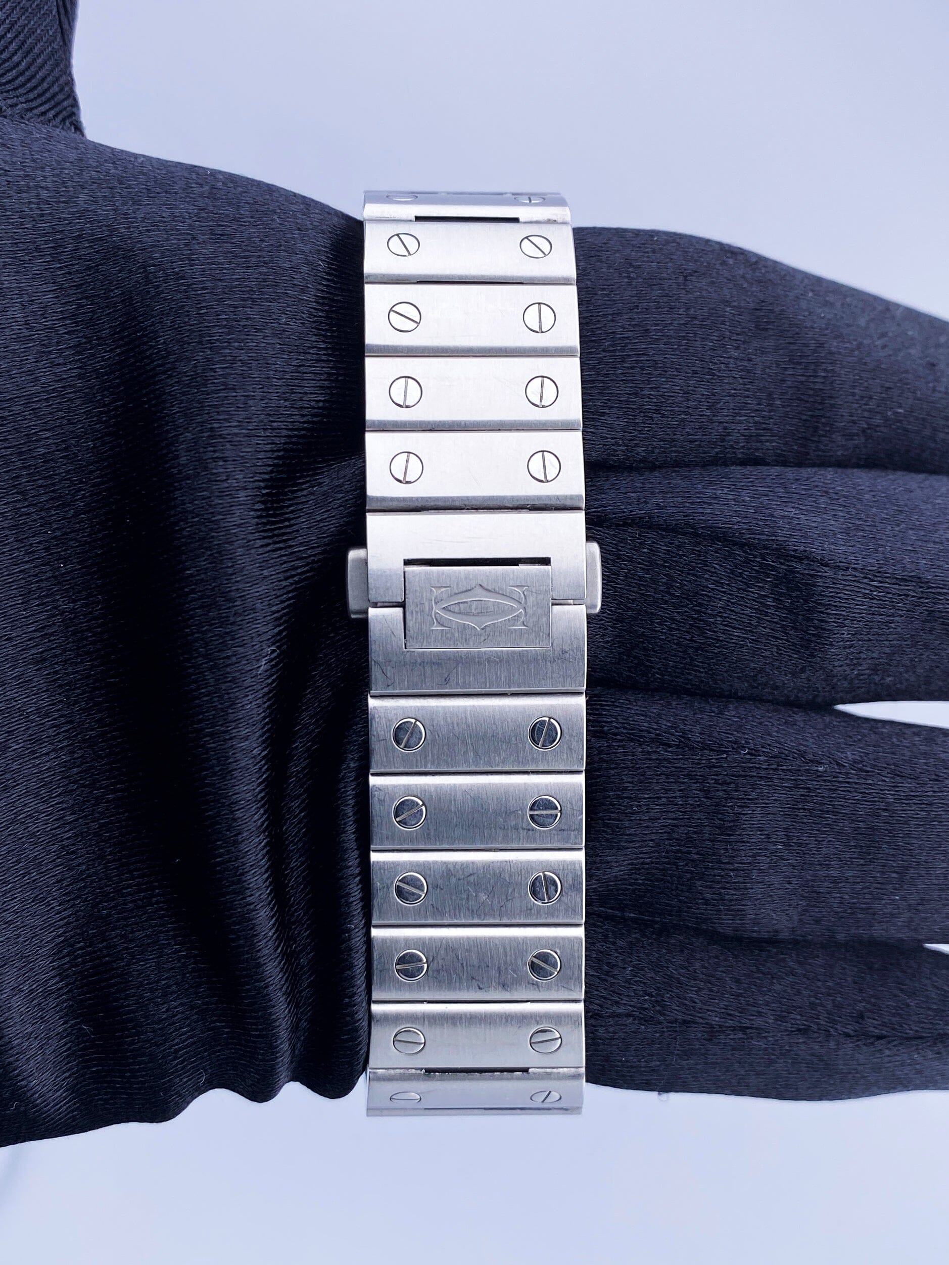 Cartier Santos De WSSA0029 Medium Steel Watch Box Papers - Virtual
