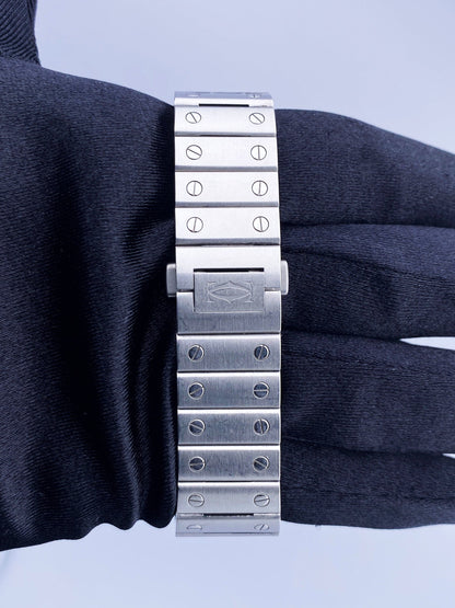 Cartier Santos De WSSA0029 Medium Steel Watch Box Papers - Virtual