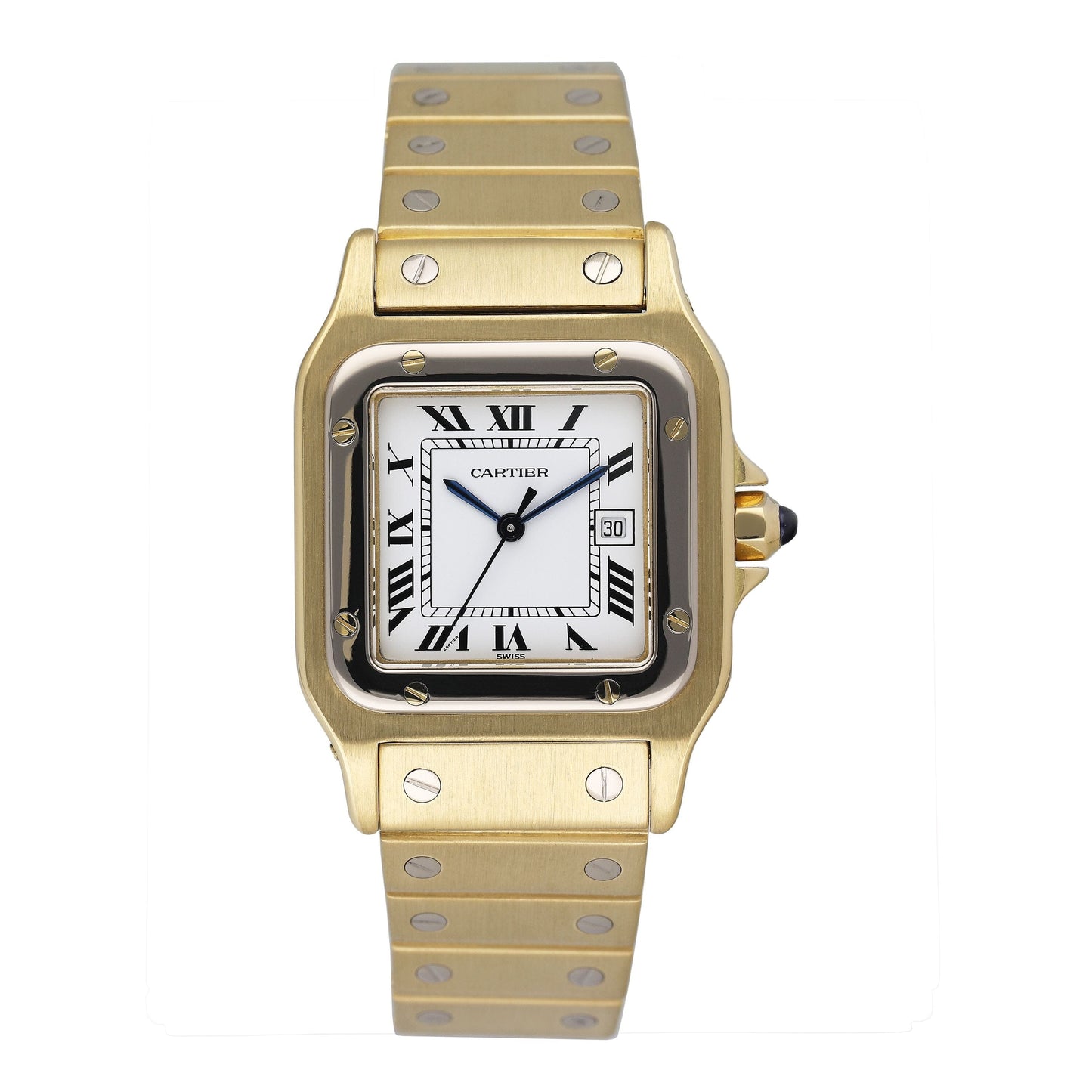 Cartier Santos Deux Ors 2900 White & Yellow Gold Watch - Watches