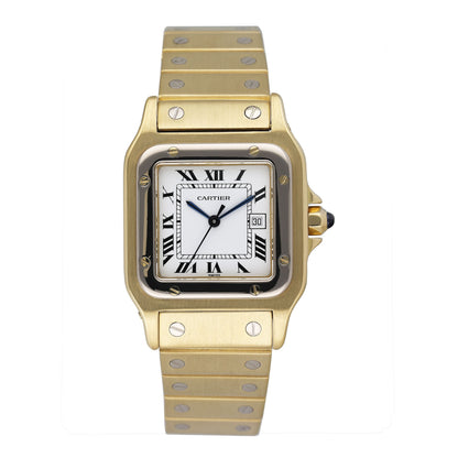 Cartier Santos Deux Ors 2900 White & Yellow Gold Watch - Watches