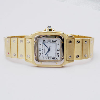 Cartier Santos Deux Ors 2900 White & Yellow Gold Watch - Watches