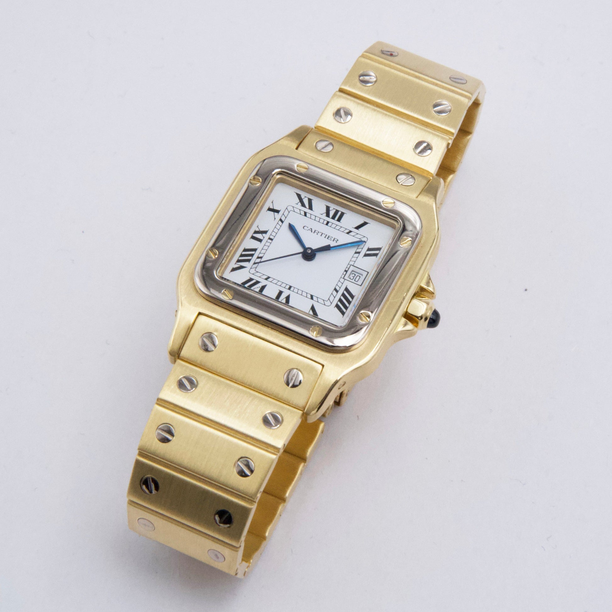 Cartier Santos Deux Ors 2900 White & Yellow Gold Watch - Watches