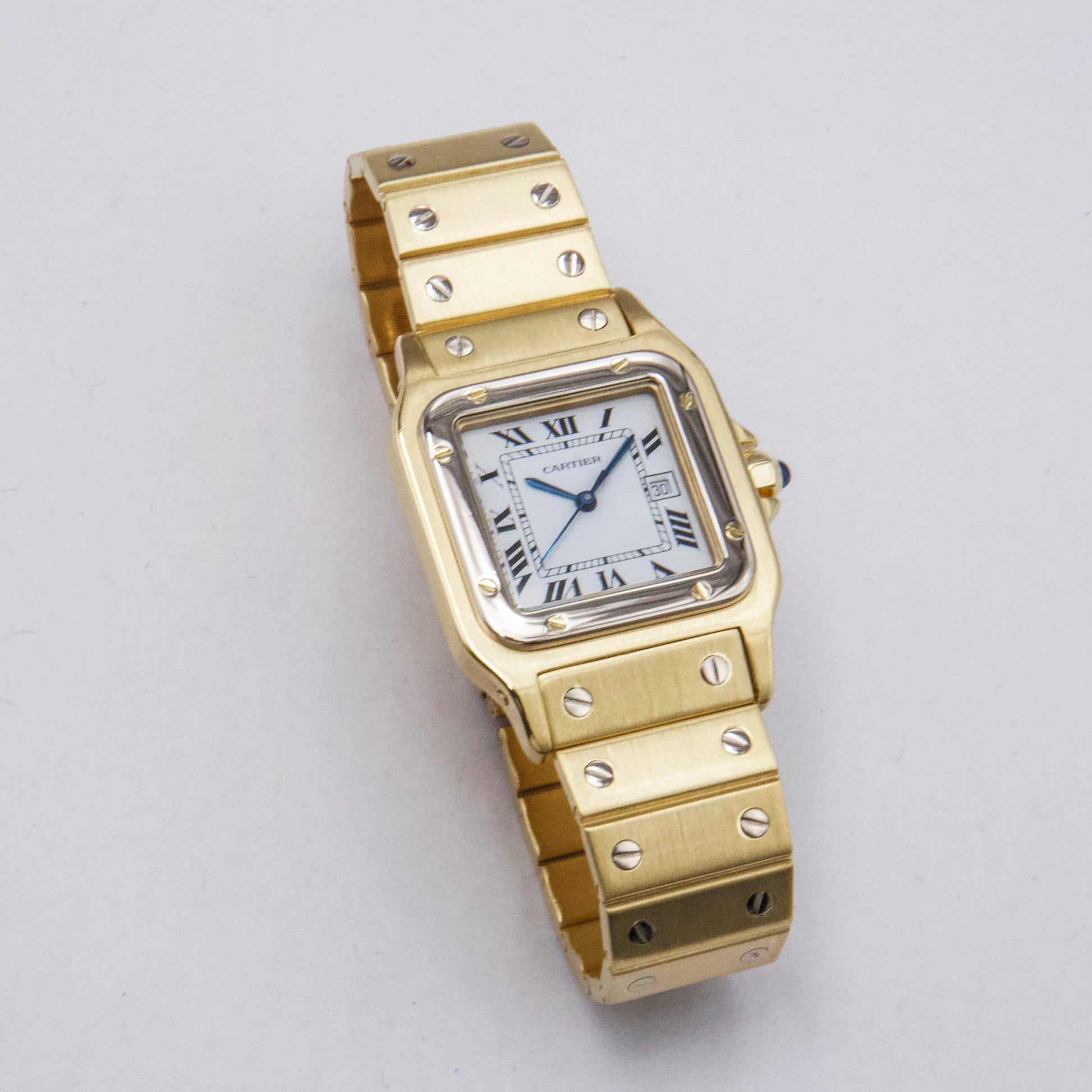Cartier Santos Deux Ors 2900 White & Yellow Gold Watch - Watches