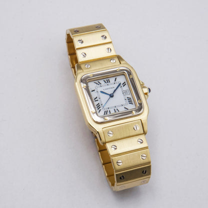Cartier Santos Deux Ors 2900 White & Yellow Gold Watch - Watches