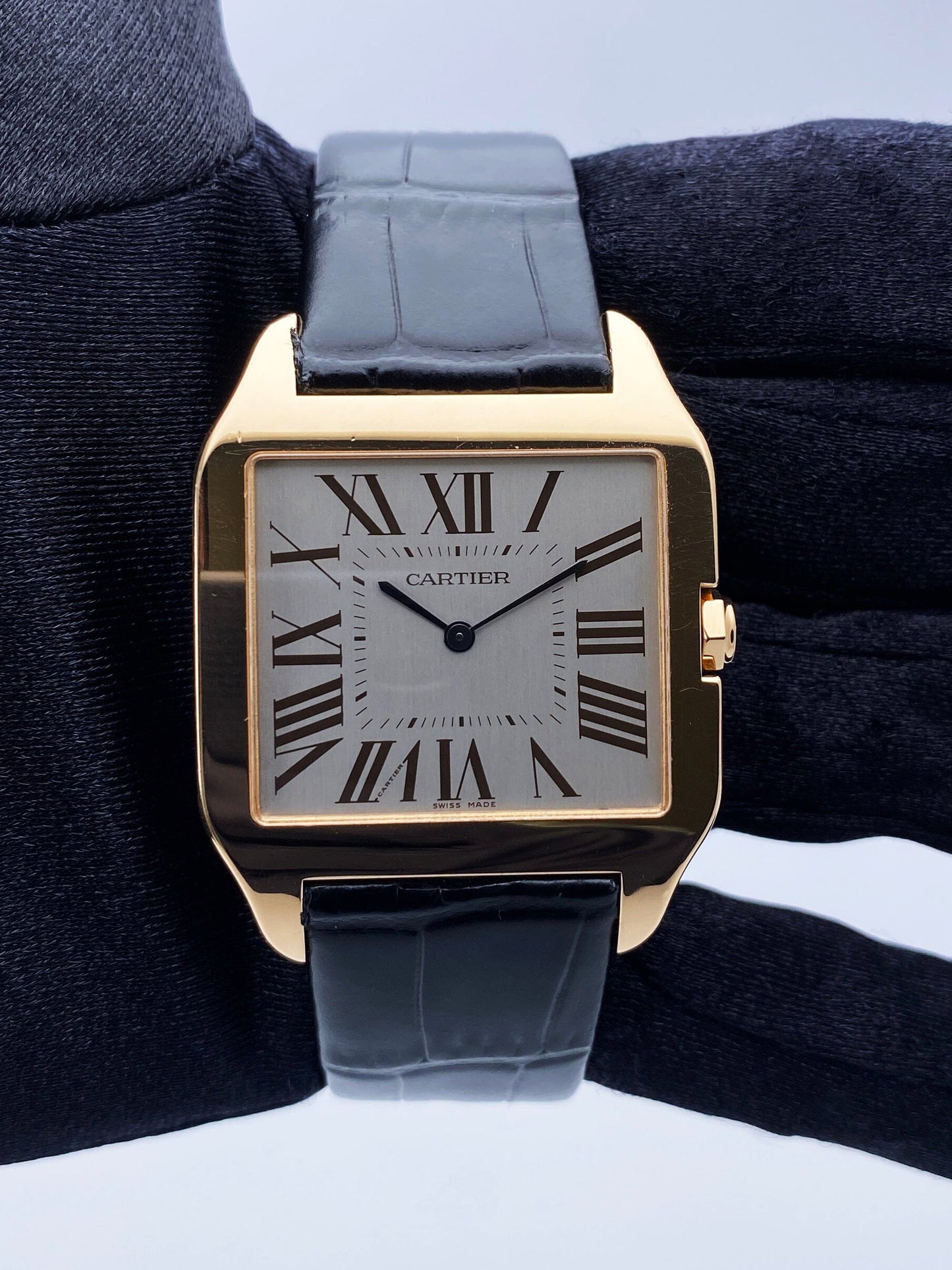 Cartier Santos Dumont W2006951 18K Rose Gold Mens Watch Box Papers - Wristwatch