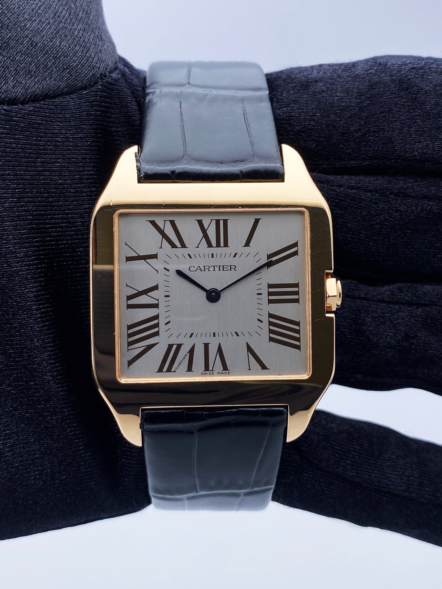 Cartier Santos Dumont W2006951 18K Rose Gold Mens Watch Box Papers - Wristwatch