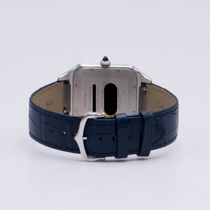 Cartier Santos Dumont XL WSSA0032 Silver Dial Steel Mens Watch Box Papers - Watches