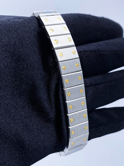 Cartier Santos Galbee 18K Yellow Gold & Steel Ladies Watch - Virtual