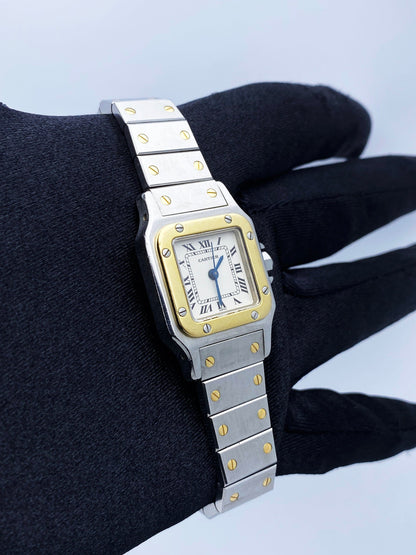 Cartier Santos Galbee 18K Yellow Gold & Steel Ladies Watch - Virtual