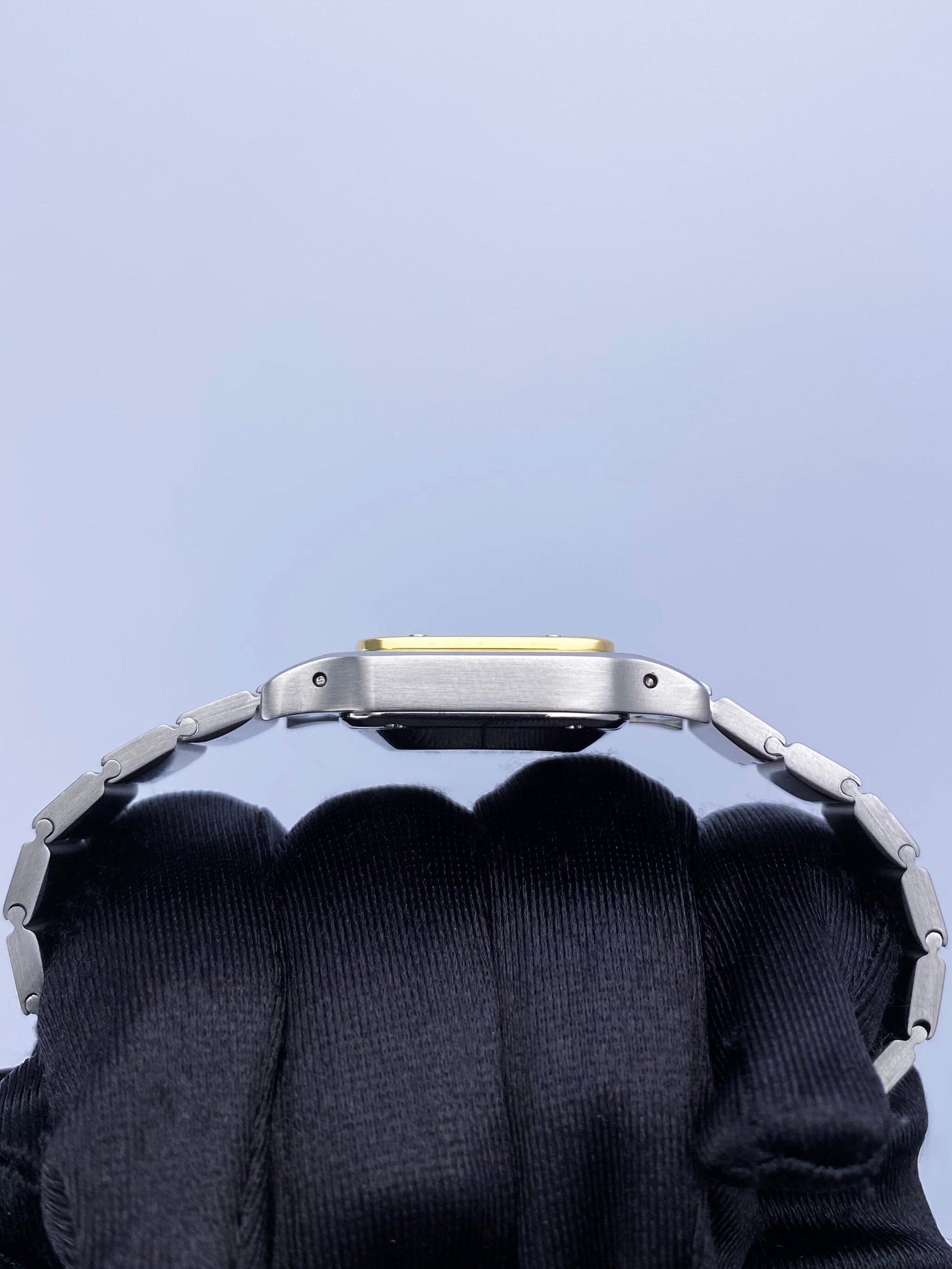 Cartier Santos Galbee 18K Yellow Gold Steel Ladies Watch