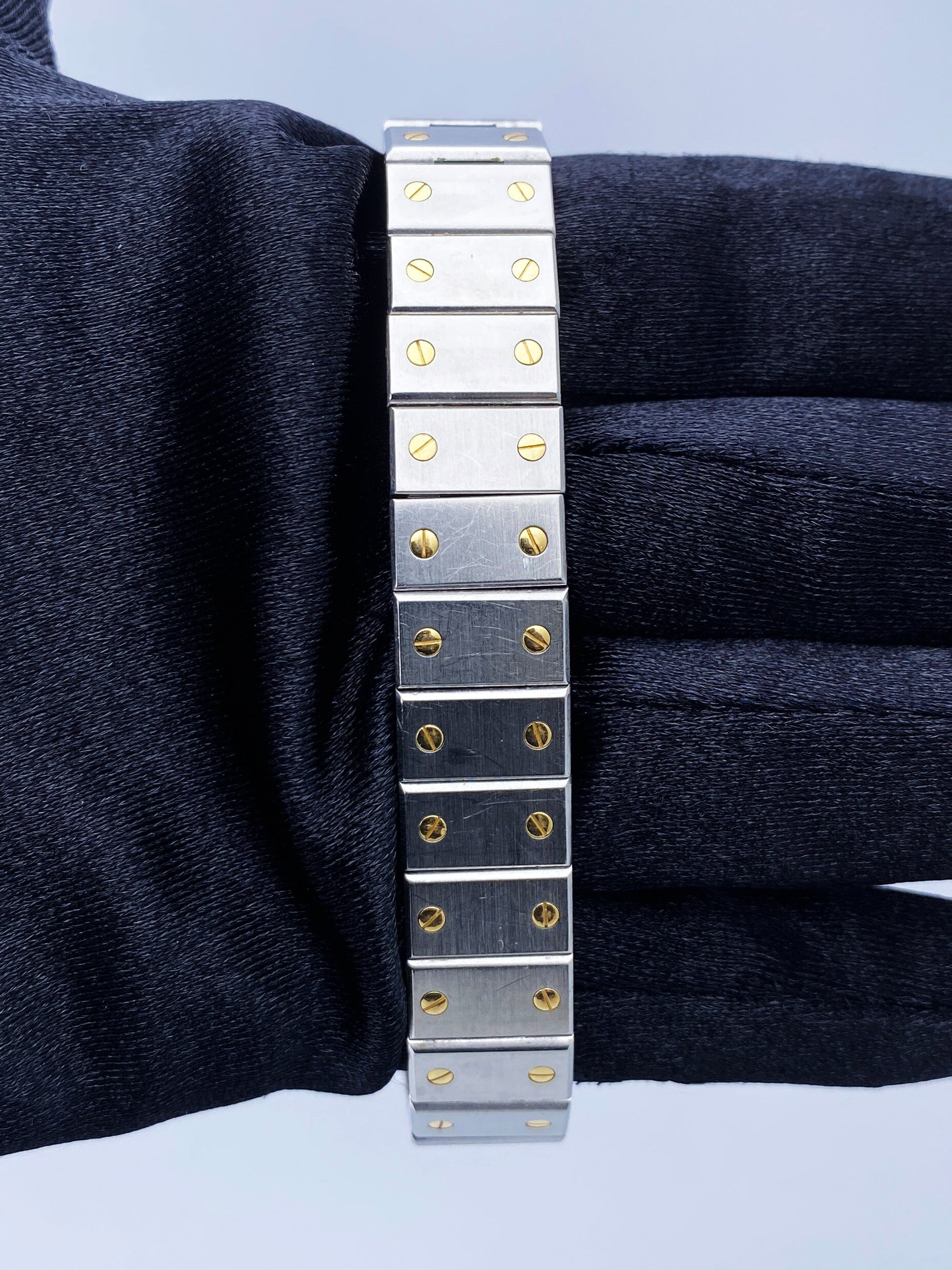Cartier Santos Galbee 18K Yellow Gold & Steel Ladies Watch - Virtual