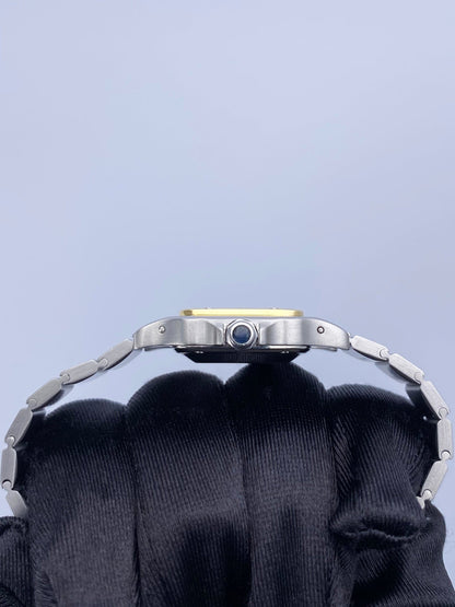 Cartier Santos Galbee 18K Yellow Gold Steel Ladies Watch