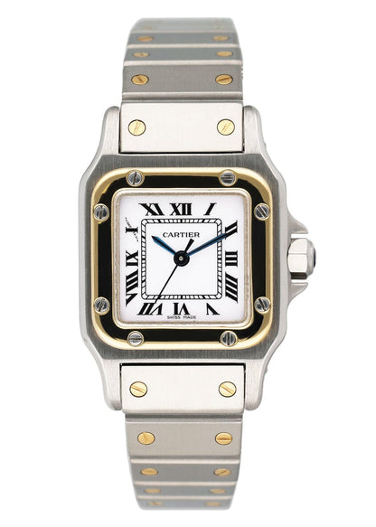 Cartier Santos Galbee 18K Yellow Gold Steel Ladies Watch