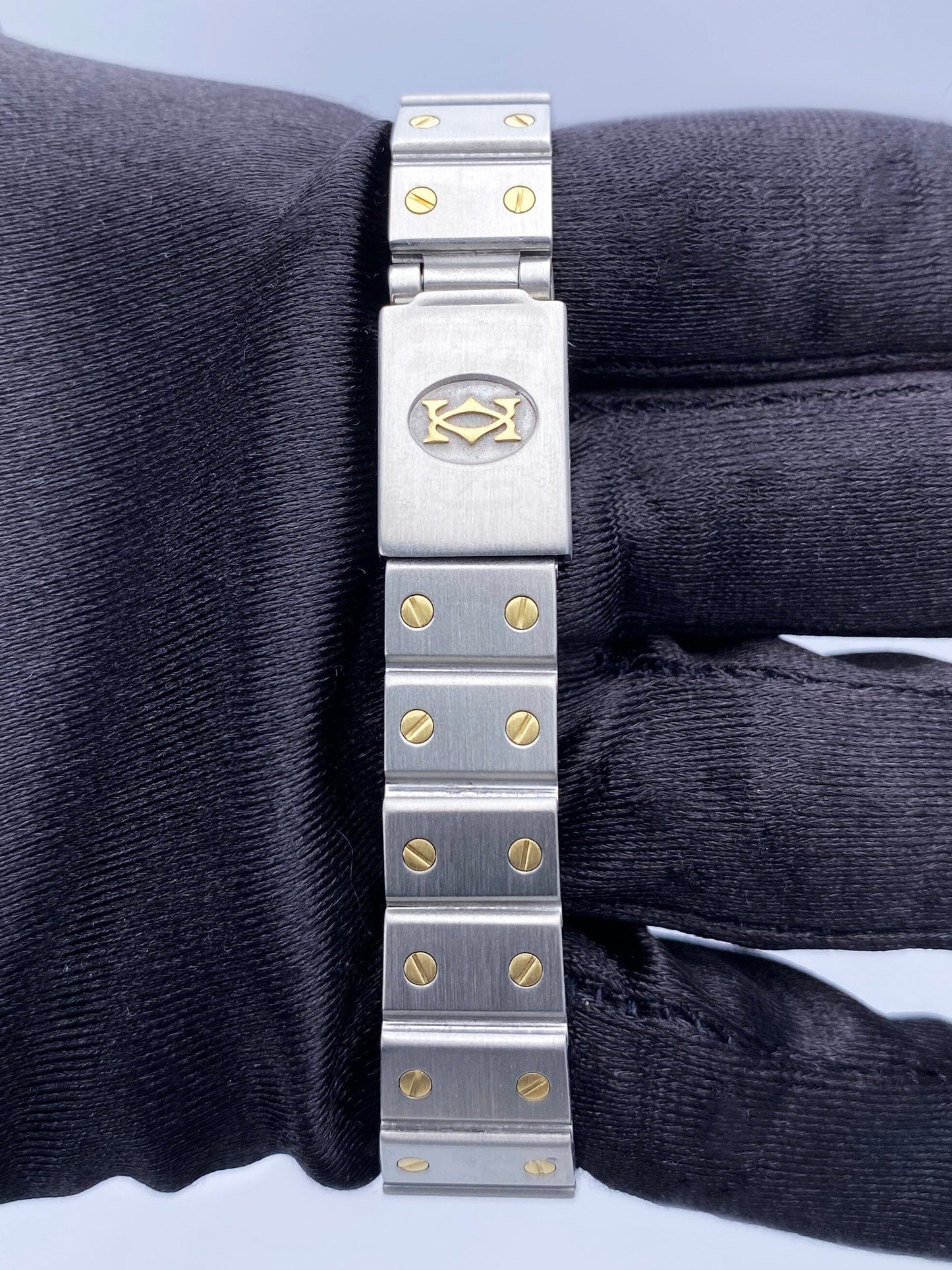 Cartier Santos Galbee 18K Yellow Gold Steel Ladies Watch