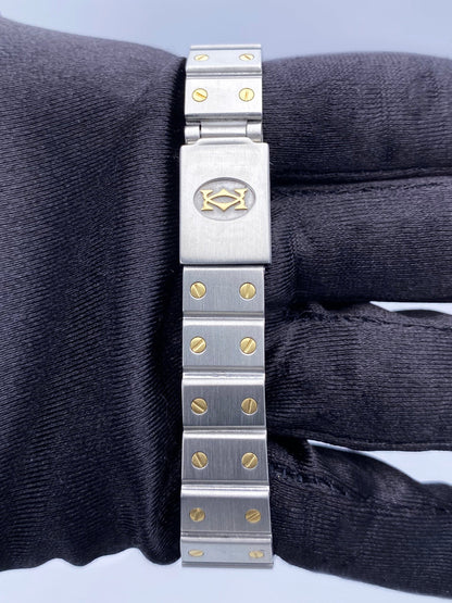 Cartier Santos Galbee 18K Yellow Gold Steel Ladies Watch
