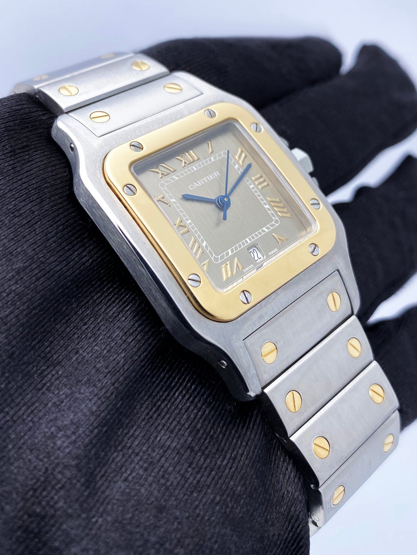 Cartier Santos Galbee W20030C4 Gray Dial Two Tone Watch - Watches