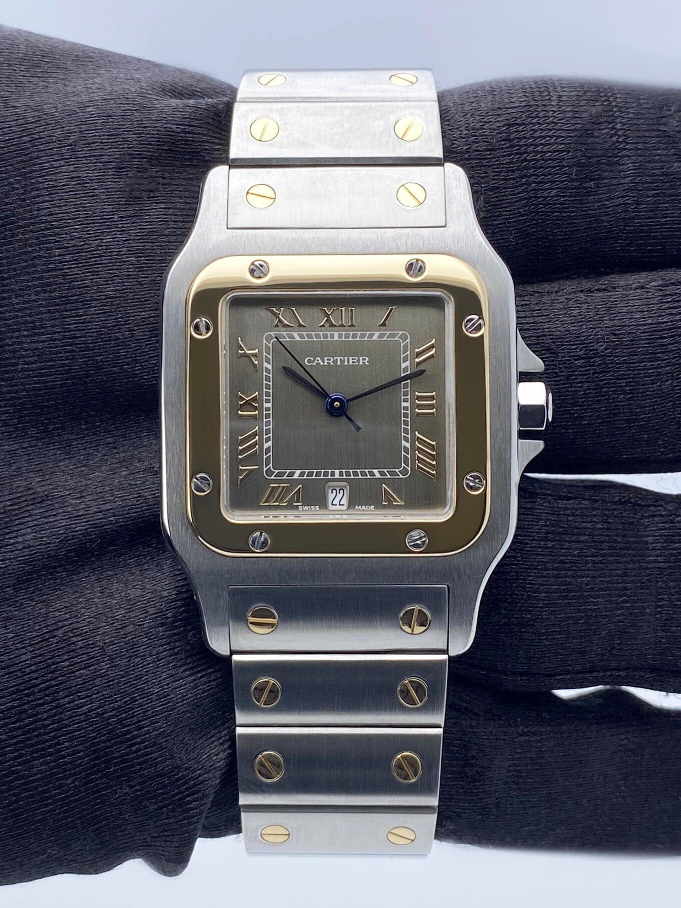 Cartier Santos Galbee W20030C4 Gray Dial Two Tone Watch - Watches