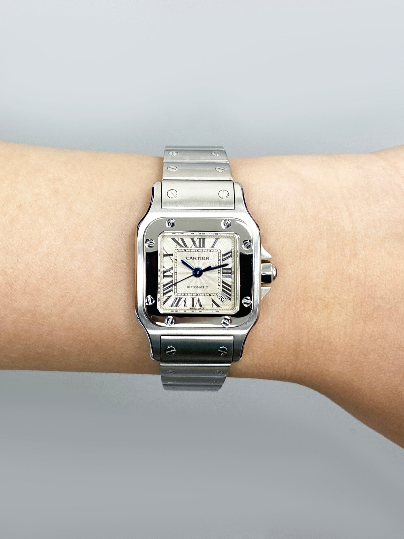 Cartier Santos Galbee W20062D6 Silver Dial Steel Ladies – Phigora