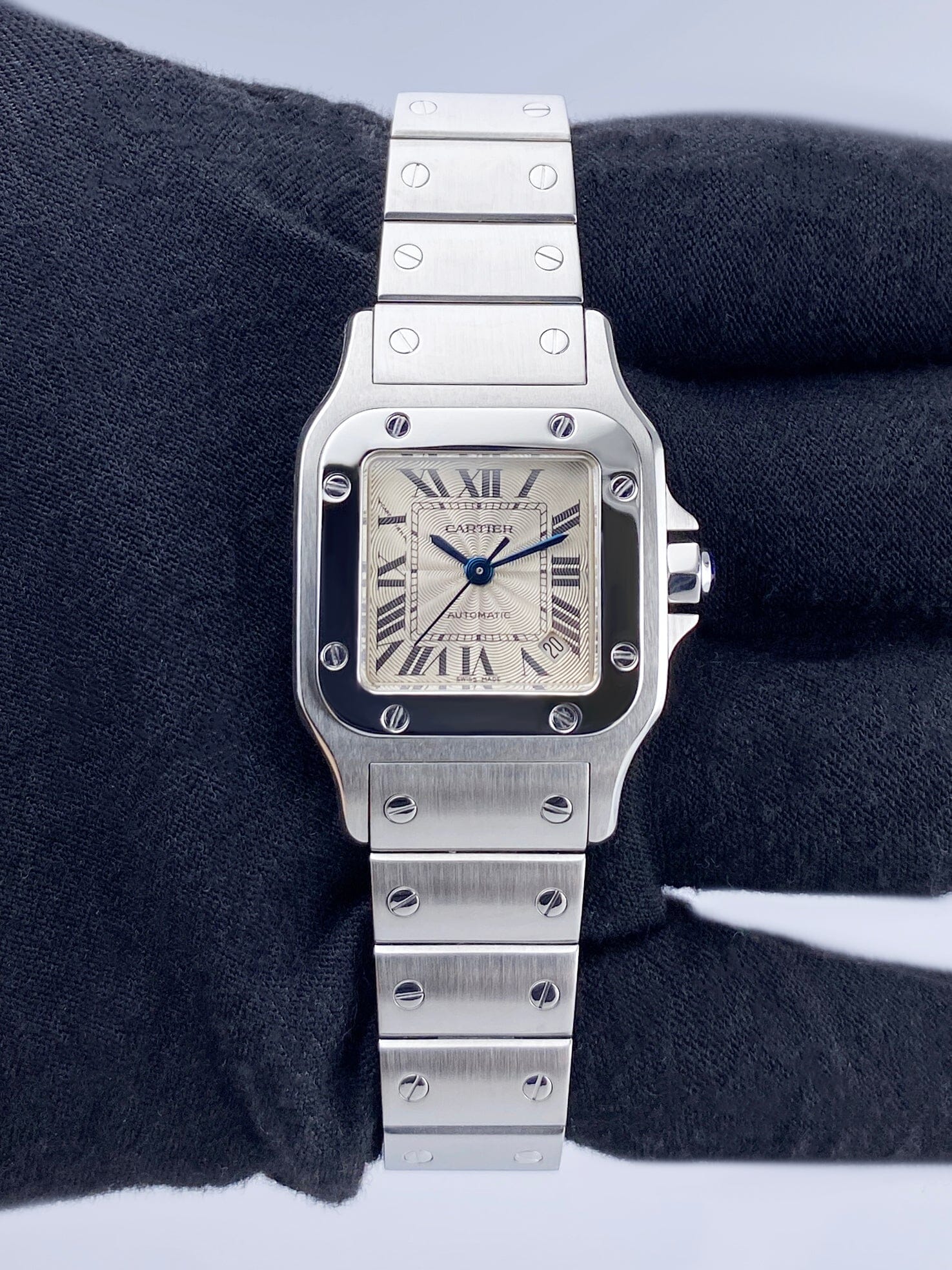 Cartier Santos Galbee W20062D6 Silver Dial Steel Ladies Watch
