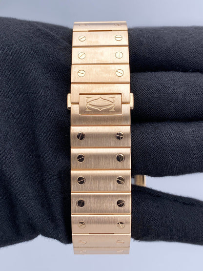 Cartier Santos Large WHSA0016 Skeleton Dial Rose Gold Mens Watch Papers Box - Watches