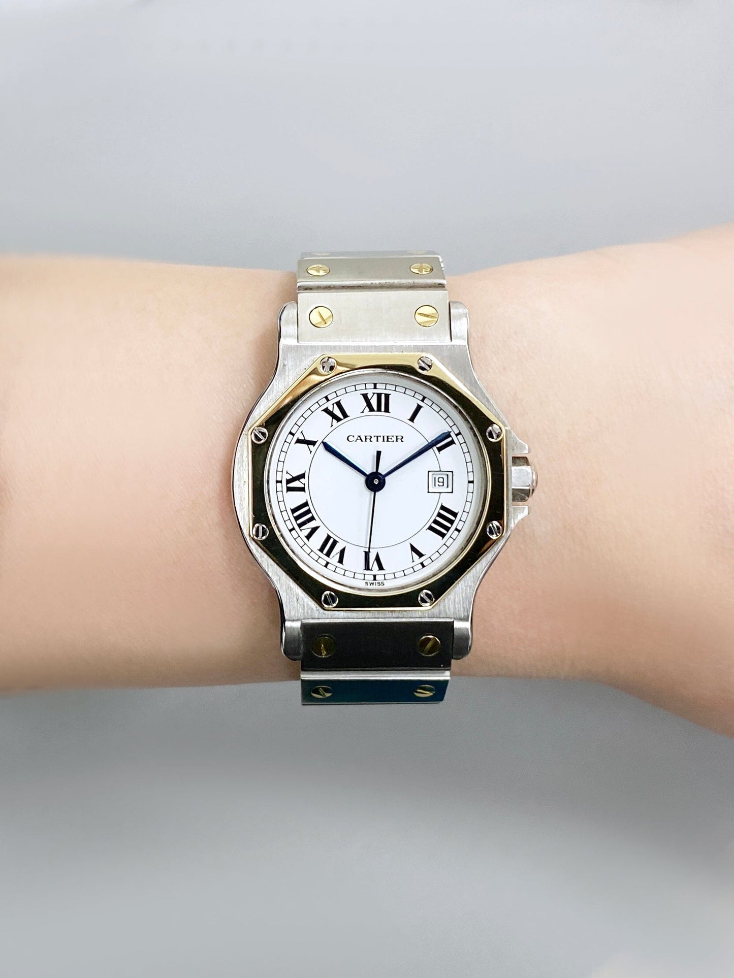 Cartier Santos Octagon 2966 Two Tone Ladies Watch - Watches