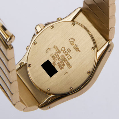Cartier Santos Ronde W15078G1 Blue Dial Yellow Gold Ladies Watch - Watches