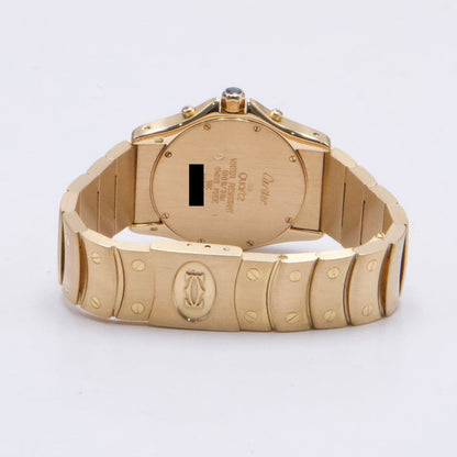 Cartier Santos Ronde W15078G1 Blue Dial Yellow Gold Ladies Watch - Watches