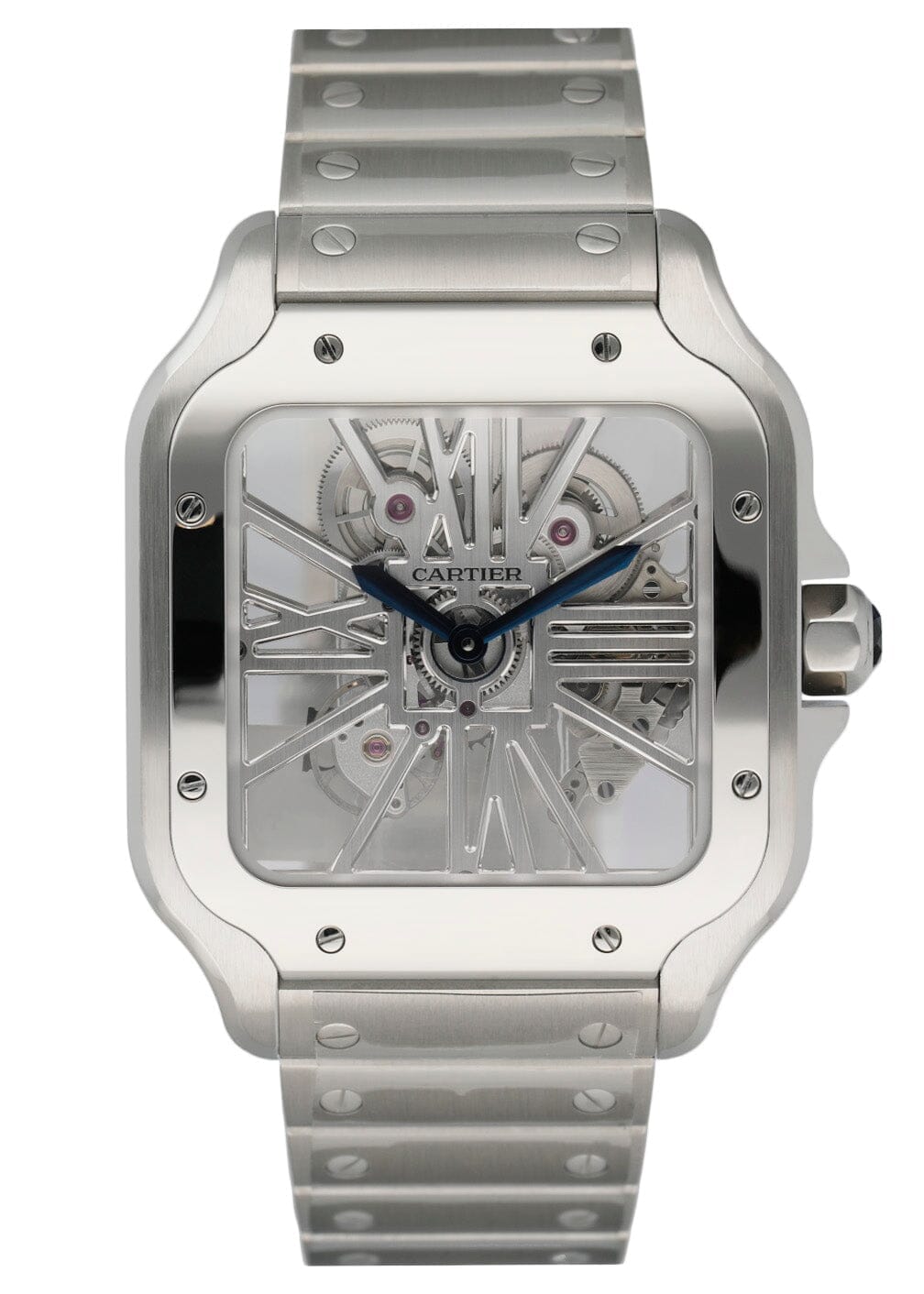Cartier Santos Skeleton WHSA0015 Large Mens Watch Box & Papers - Virtual