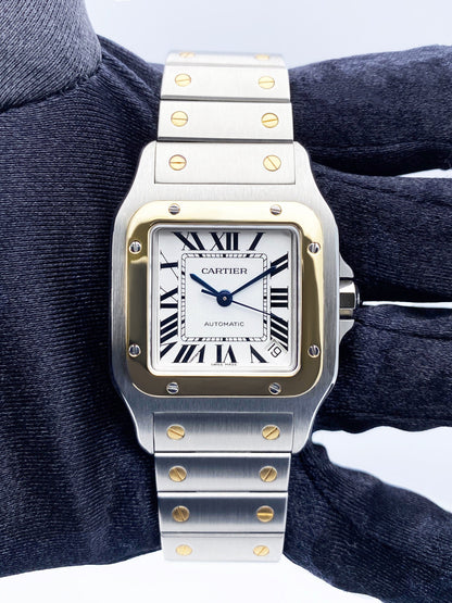 Cartier Santos W20099C4 Two-Tone Mens Watch Box Papers - Virtual