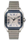 Cartier Santos WSSA0047 Grey Dial Mens Watch Box Papers - Watches