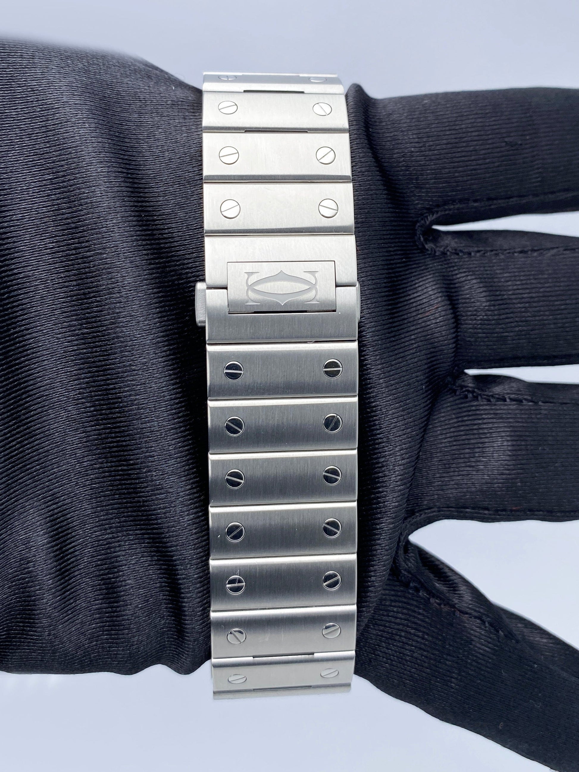 Cartier Santos WSSA0047 Grey Dial Mens Watch Box Papers - Watches