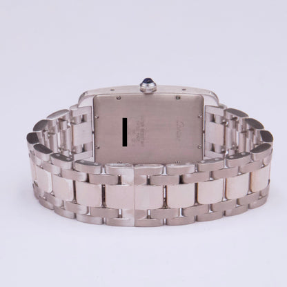 Cartier Tank Americaine Large W2603256 18K White Gold Mens Watch - Watches