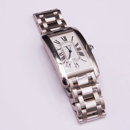 Cartier Tank Americaine Large W2603256 18K White Gold Mens Watch - Watches