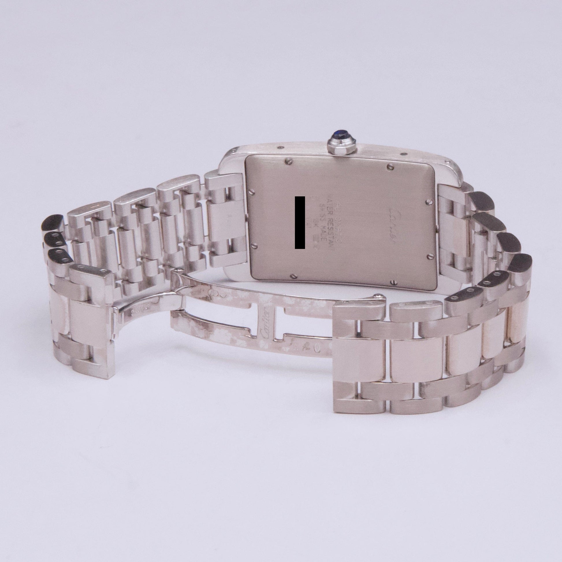 Cartier Tank Americaine Large W2603256 18K White Gold Mens Watch - Watches