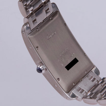 Cartier Tank Americaine Large W2603256 18K White Gold Mens Watch - Watches