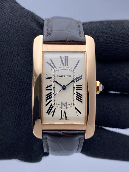 Cartier Tank Americaine Large W2609156 18K Rose Gold Watch - Watches