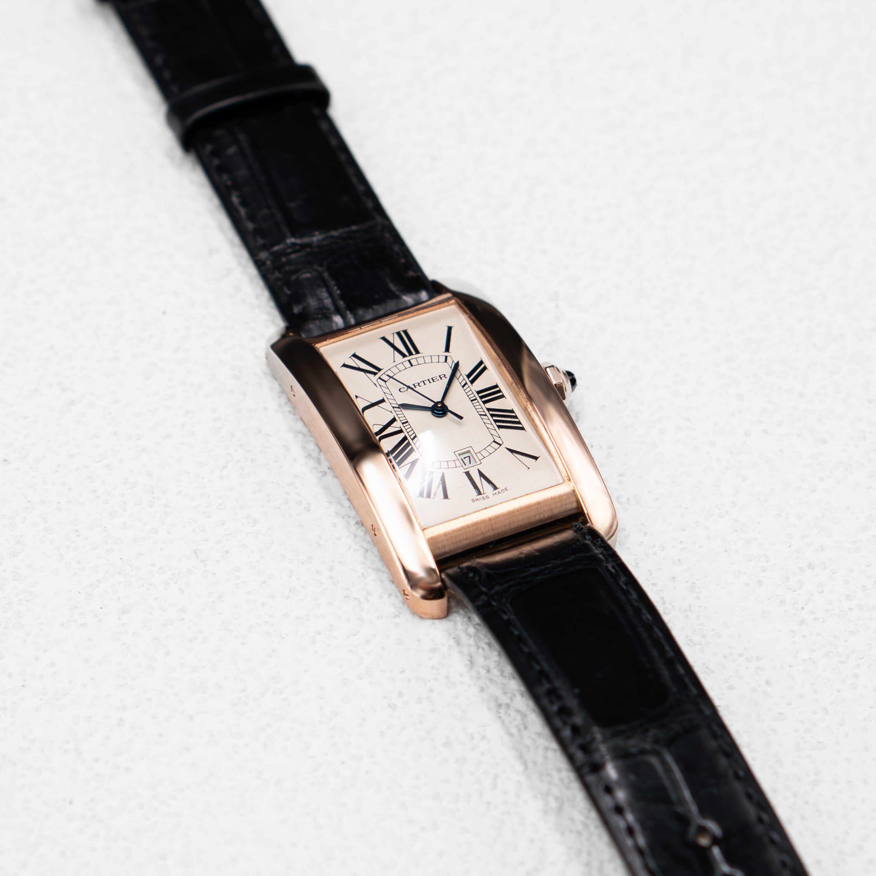 Cartier Tank Americaine Large W2609156 18K Rose Gold Watch Box