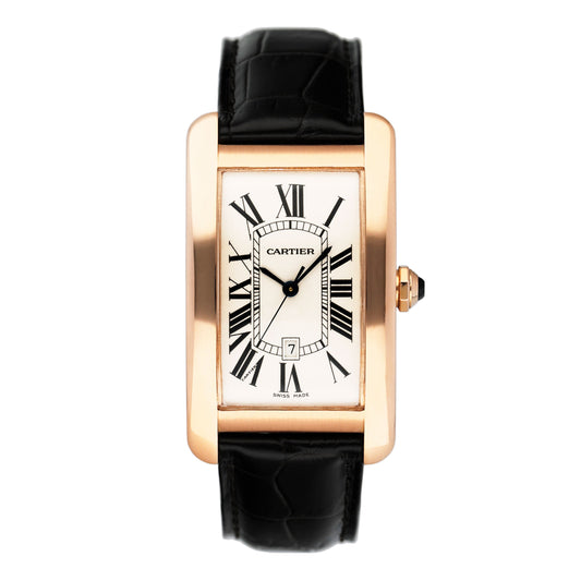 Cartier Tank Americaine Large W2609156 18K Rose Gold Watch Box Papers