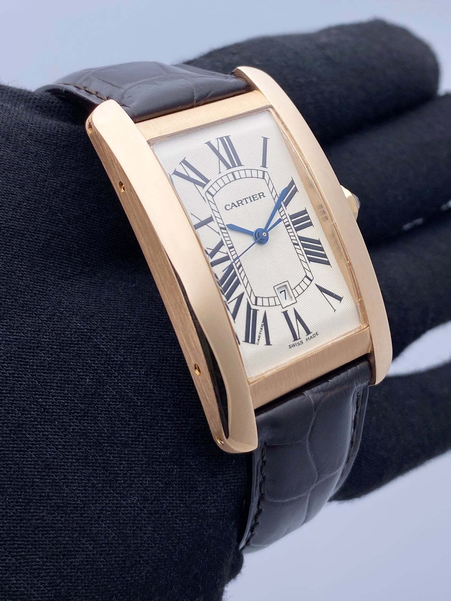 Cartier Tank Americaine Large W2609156 18K Rose Gold Watch - Watches