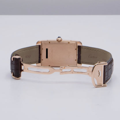 Cartier Tank Americaine Large W2609156 18K Rose Gold Watch Box Papers - Watches