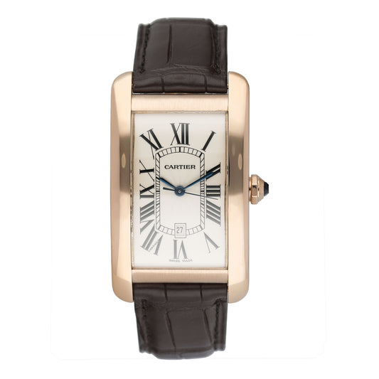 Cartier Tank Americaine Large W2609156 18K Rose Gold Watch Box Papers