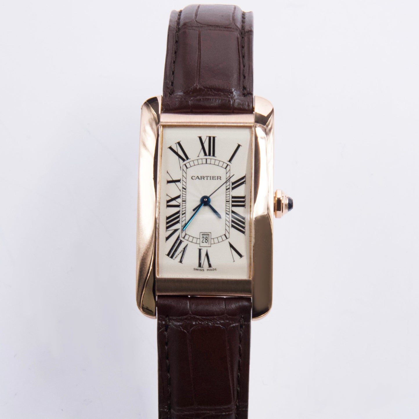 Cartier Tank Americaine Large W2609156 18K Rose Gold Watch Box Papers - Watches