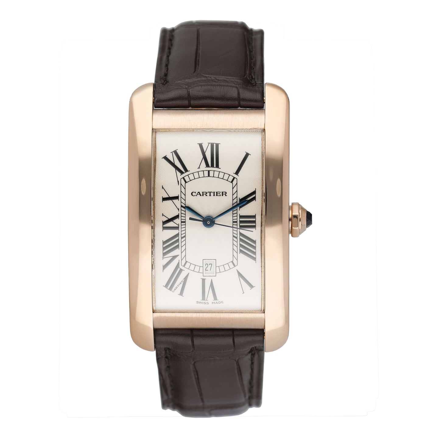 Cartier Tank Americaine Large W2609156 18K Rose Gold Watch Box Papers - Watches