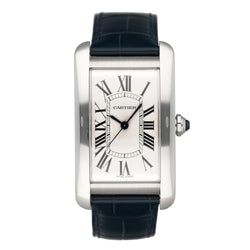 Cartier Tank Americaine Large WSTA0018 Steel Mens Watch Box Papers