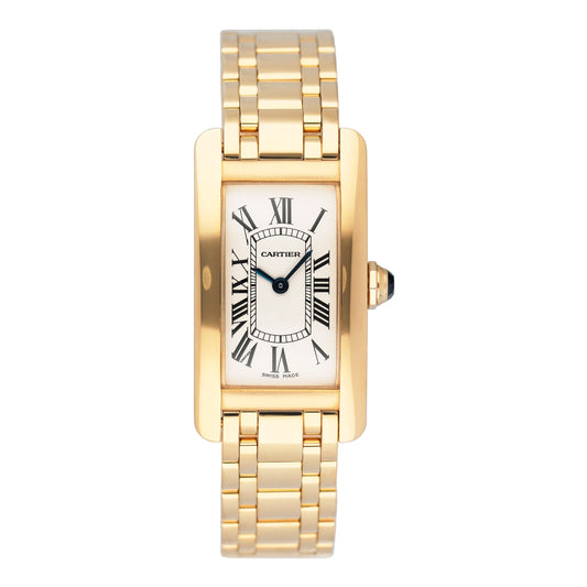 Cartier Tank Americaine W26015K2 18K Yellow Gold Ladies Watch - Watches