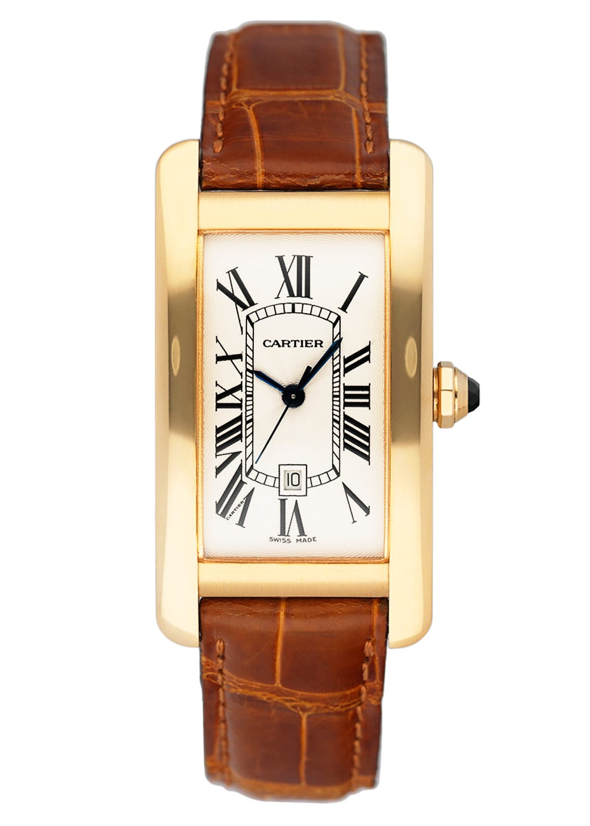 Cartier Tank Americaine W2603556 18K Yellow Gold Ladies Watch - Watches