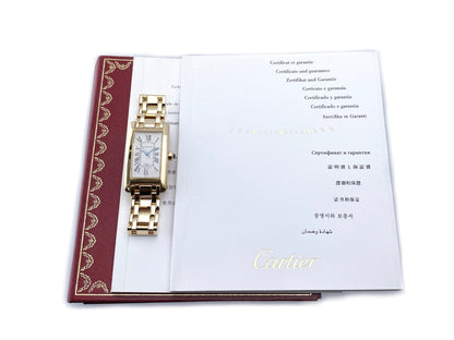 Cartier Tank Americaine W26035K2 18K Yellow Gold Ladies Watch Box Papers - Watches